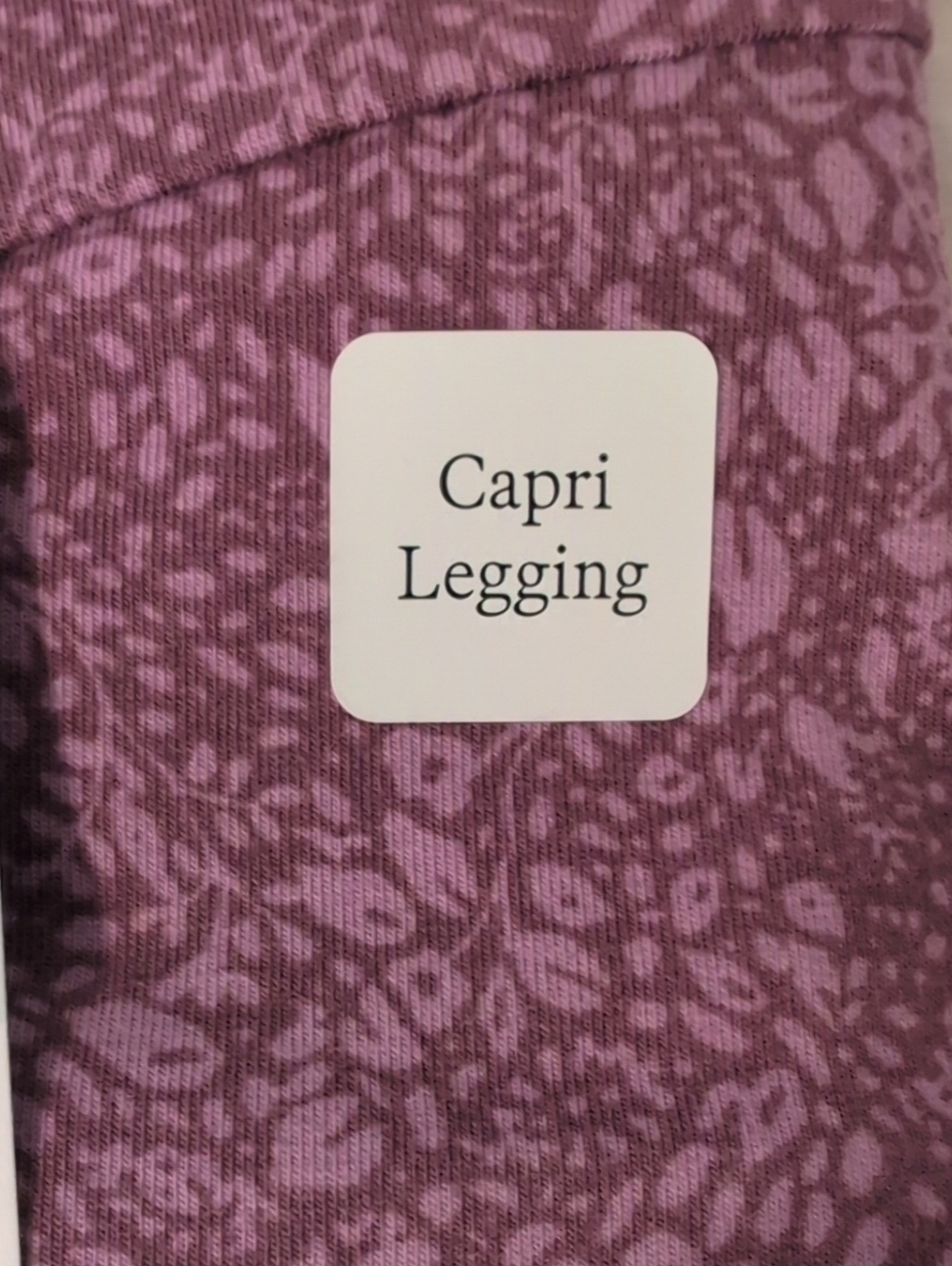 Terra & Sky Plus Purple Floral Capri Leggings - Picture 3 of 3